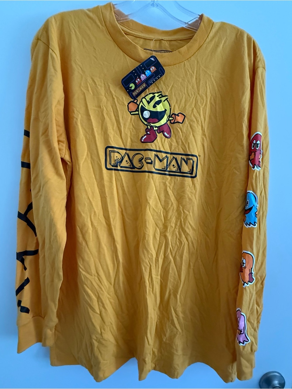 Pac-Man Yellow Graphic Long Sleeve Tee